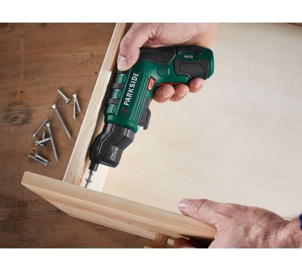 Отвертка-шуруповерт аккумуляторная PARKSIDE PAS D5 4в1 4V 1500 mAh 10 Nm - фото 5 Отвертка-шуруповерт аккумуляторная PARKSIDE PAS D5 4в1 4V 1500 mAh 10 Nm - фото 5