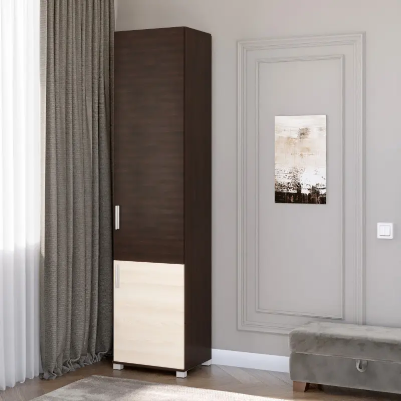 Шафа-пенал Еверест Бриз-15 Венге темний/Дуб молочний (26781305) - фото 2