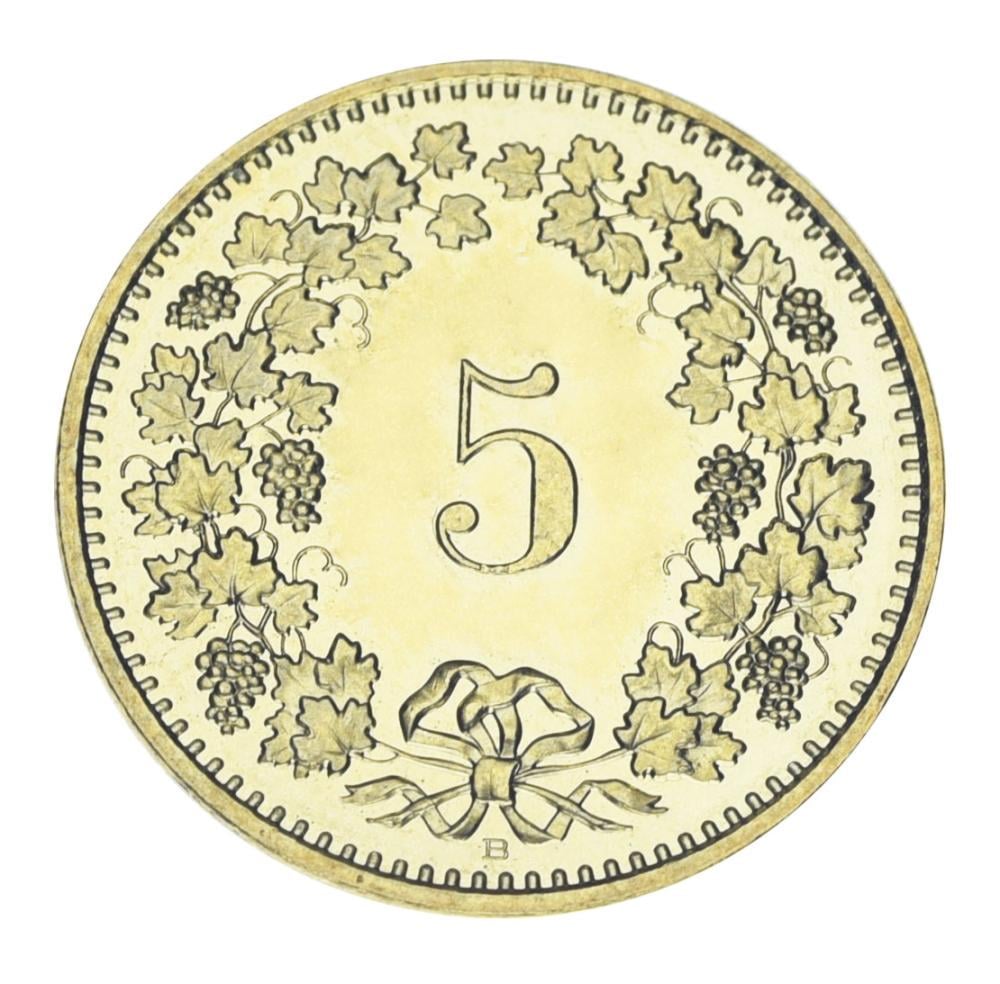 Коллекционная монета Швейцария 5 рапеней 2023 года UNC (М23193)