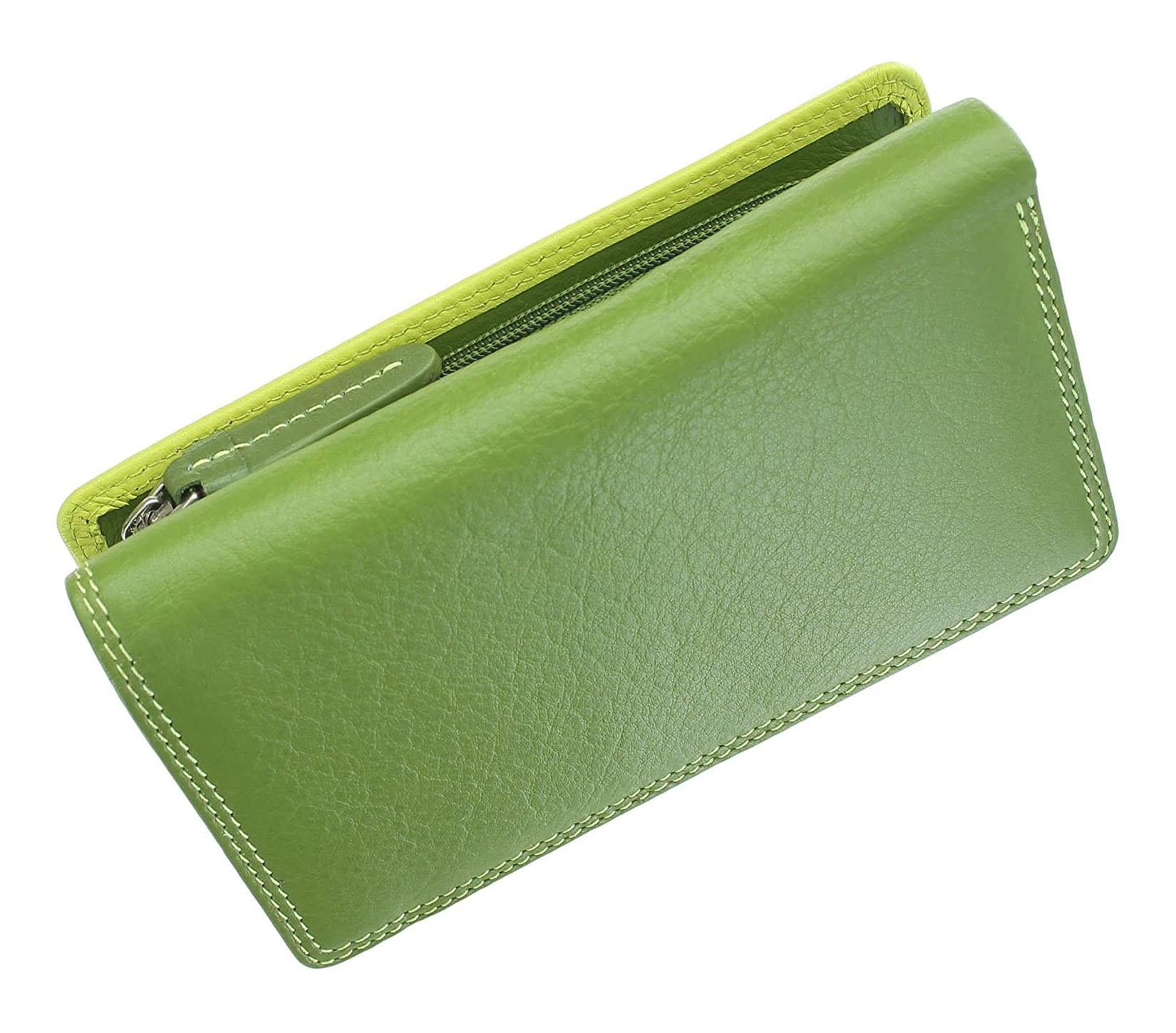 Кошелек женский кожаный Visconti RB43 - Bora Lime multi