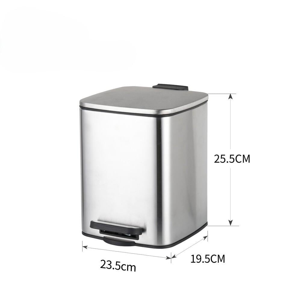 Ведро для мусора Zerix Kubix-TC0106 прямоугольное 6 л Нержавеющая сталь (ZX5889) - фото 6 Ведро для мусора Zerix Kubix-TC0106 прямоугольное 6 л Нержавеющая сталь (ZX5889) - фото 6