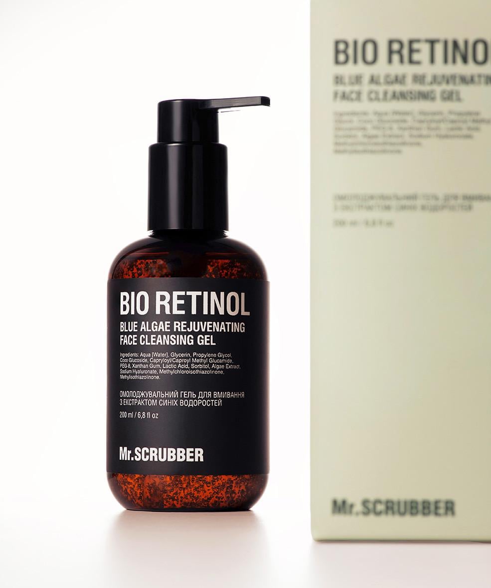 Гель для умывания омолаживающий Mr.SCRUBBER Bio Retinol с экстрактом синих водорослей 200 мл (32122180)