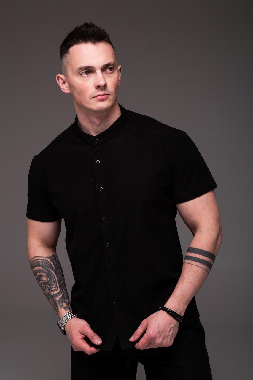 Костюм мужской вельветовый летний S Черный (2377) - фото 3