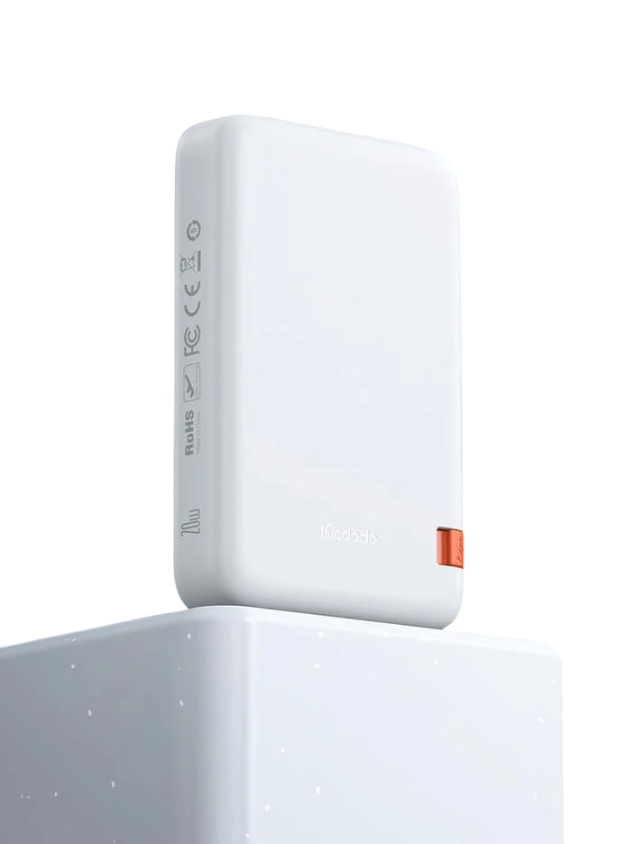 Повербанк беспроводной магнитный Mcdodo MC-5100 10000 mAh 20W со встроенным кронштейном White