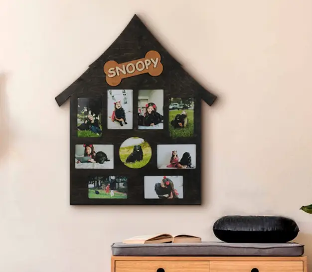 Фоторамка Собача будка на 9 фотографій Чорний (doghouse-3) - фото 4