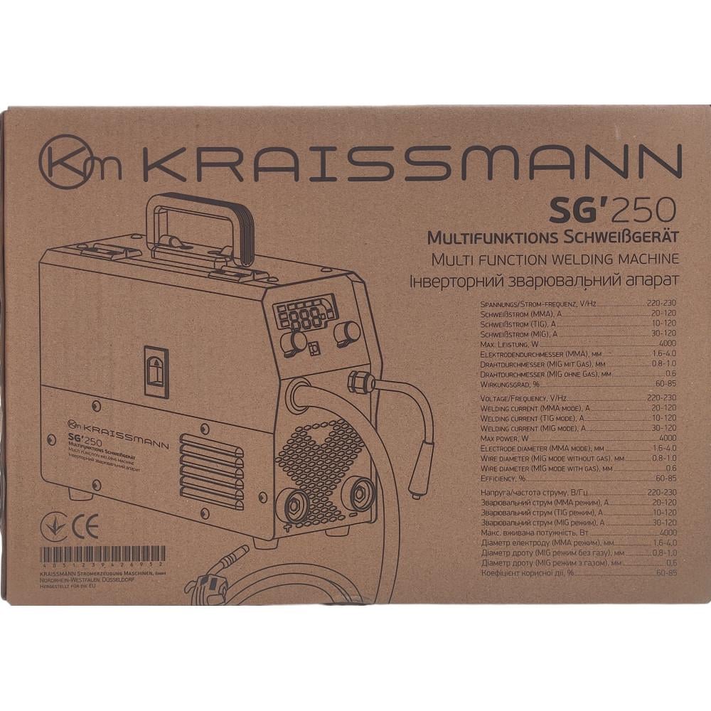 Сварочный полуавтомат KRAISSMANN SG'250 (MIG/MMA/TIG) - фото 13