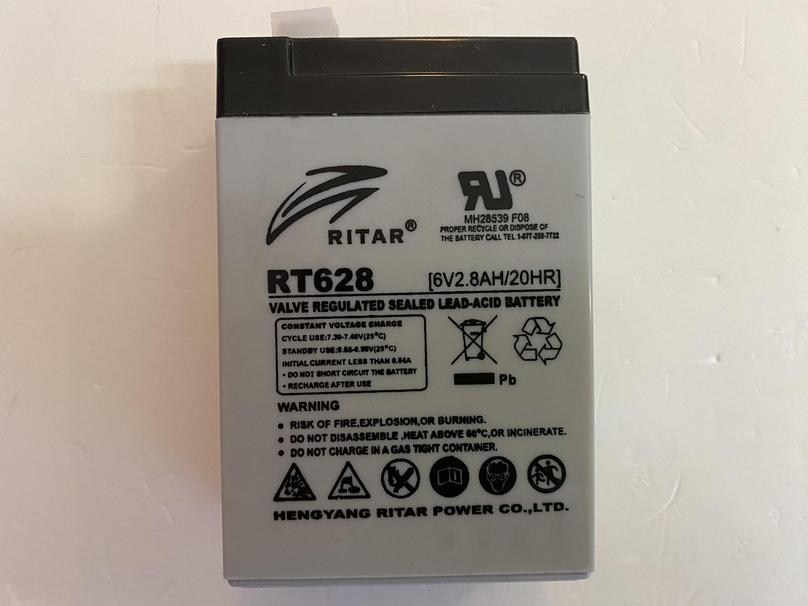 Акумуляторна батарея Agm Ritar RT628 Case Q25 6V 9,0 Ah 66х34х97 мм 0,57 кг Grey - фото 5