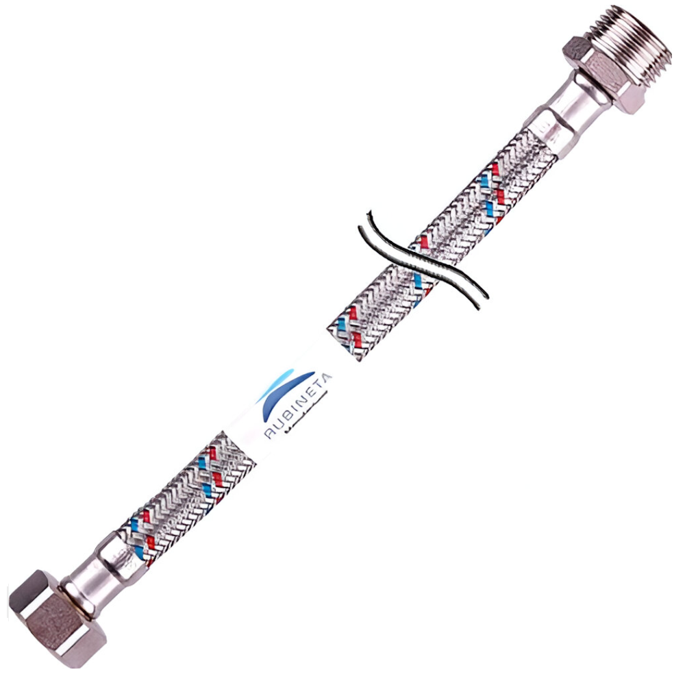Шланг водопроводный Rubineta ЗВ 1/2x1/2" 150 см (AKV-611150)