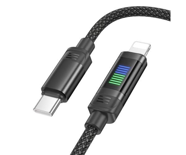 Кабель Hoco USB U126 PD27W 3A Type-C to Lightning 1,2 м Black