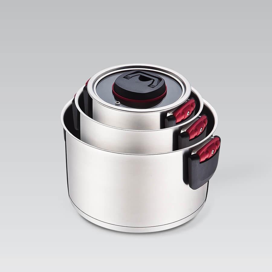 Набір каструль циліндричних зі складними ручками 6 шт. (MR-3530-6) - фото 3 Набір каструль циліндричних зі складними ручками 6 шт. (MR-3530-6) - фото 3