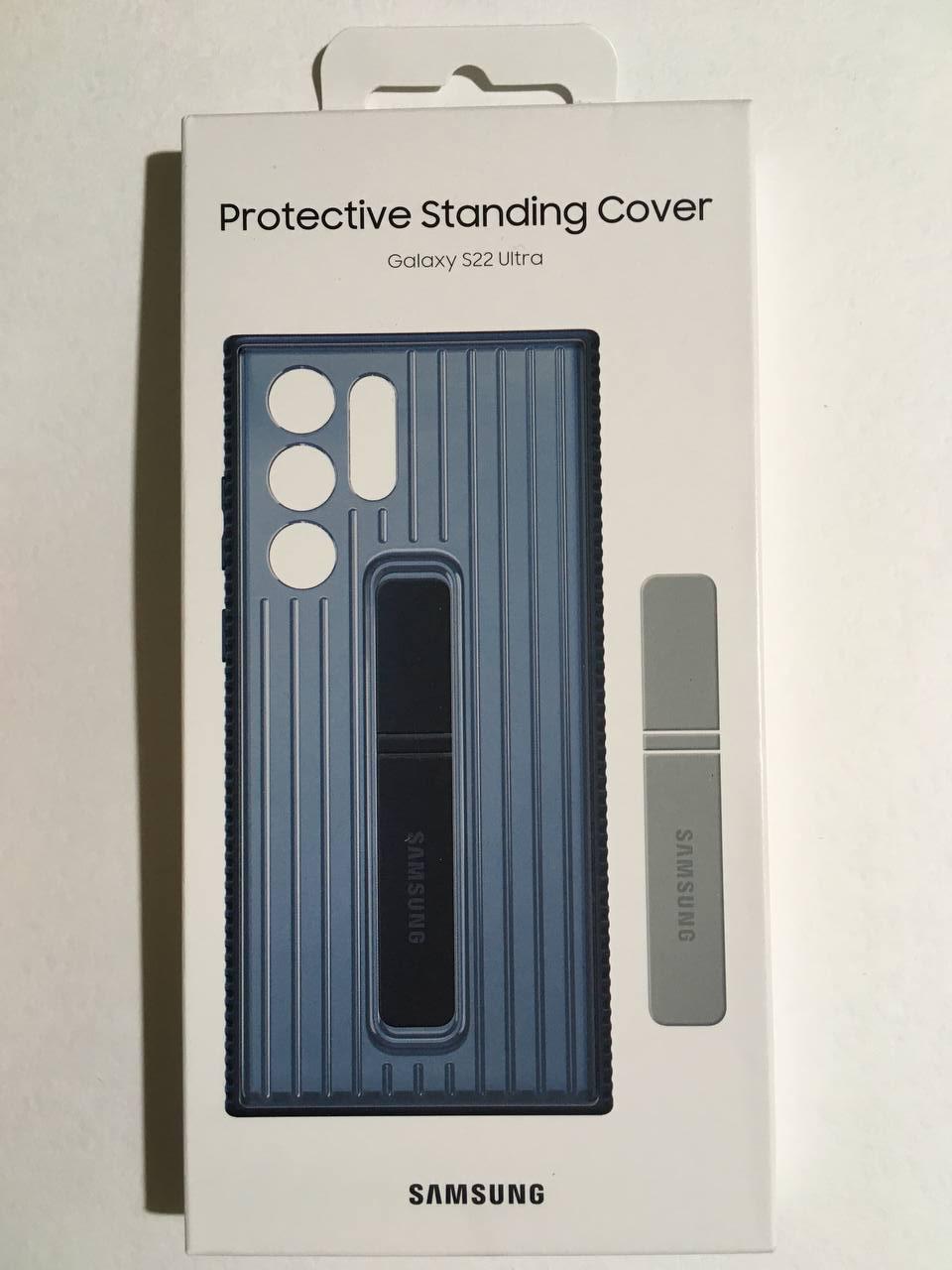 Чехол противоударный с подставкой Protective Standing Cover EF-RS908CNEGRU Official для Samsung Galaxy S22 Ultra (6.8") Navy - фото 8