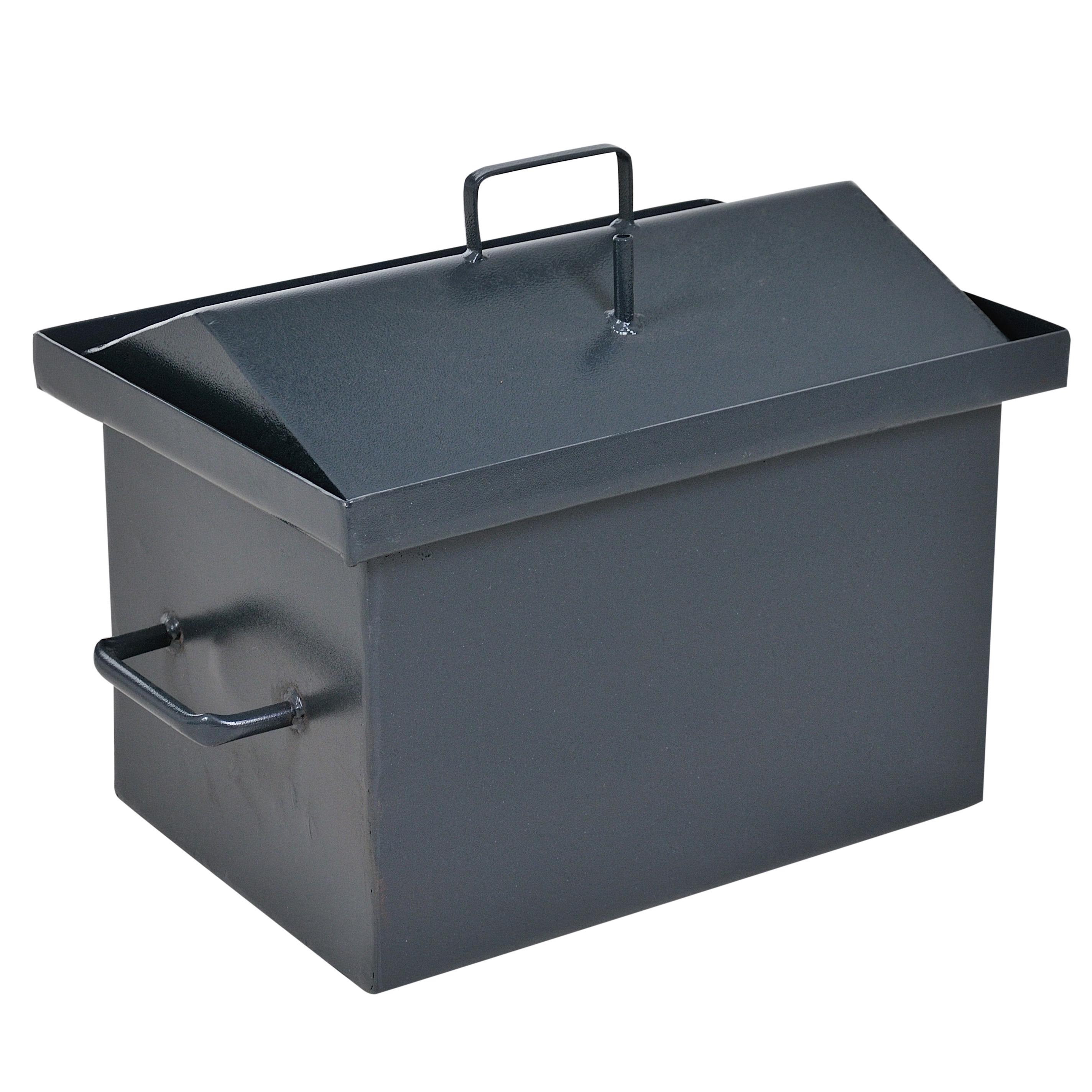 Коптильня горячего копчения 1,2 мм 450х330х300 мм крашеная с гидрозатвором