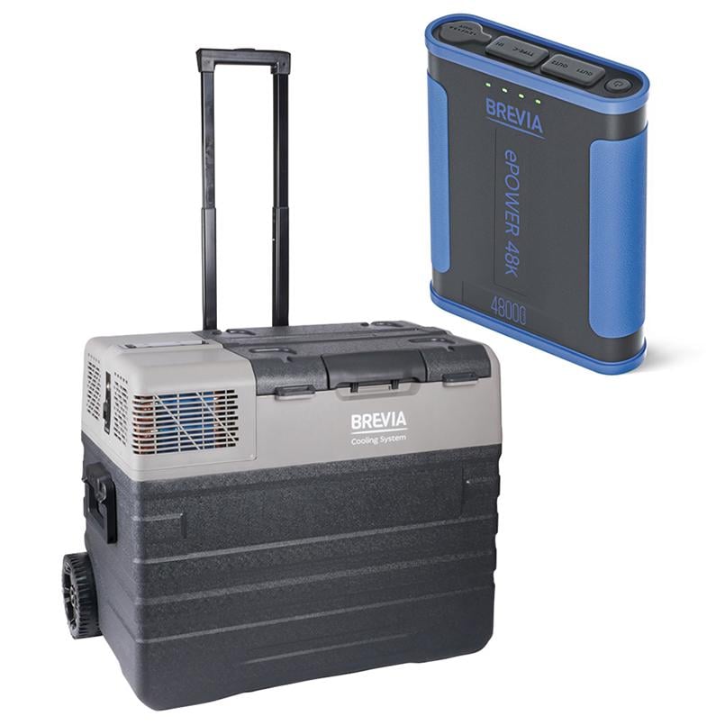 Автохолодильник Brevia 22760 с портативной зарядной станцией ePower 48 Ah 52 л (fp_18)