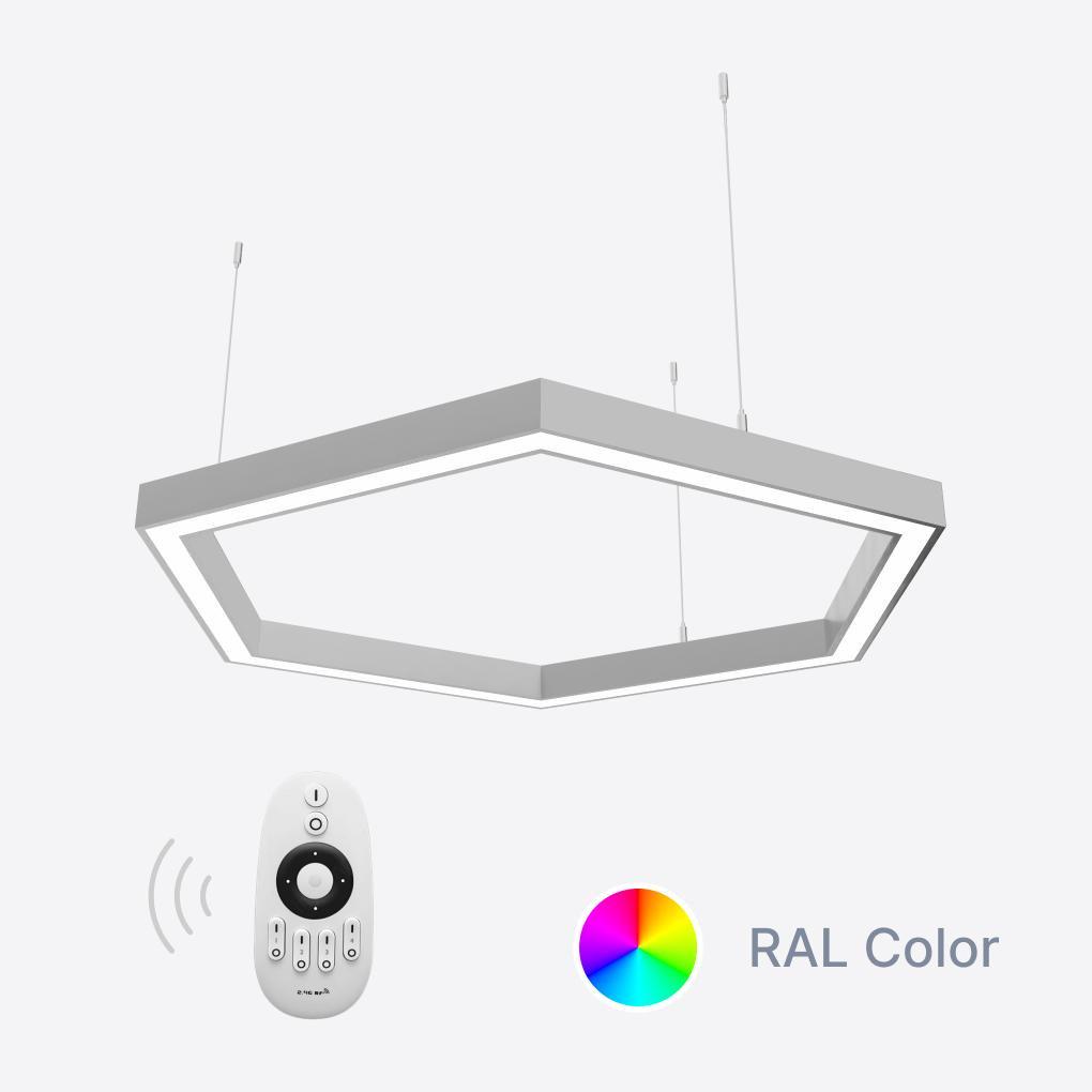 Светильник светодиодный управляемый X-LED 120 Вт шестиугольник 860x745x43 мм (LSNH-120dc) - фото 2