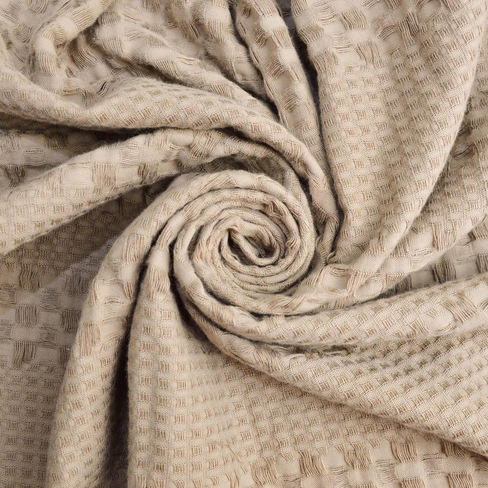 Ткань вафельная Пике Tencel 240 гр/м2 вискоза натуральная 240 см Мокко (27416)