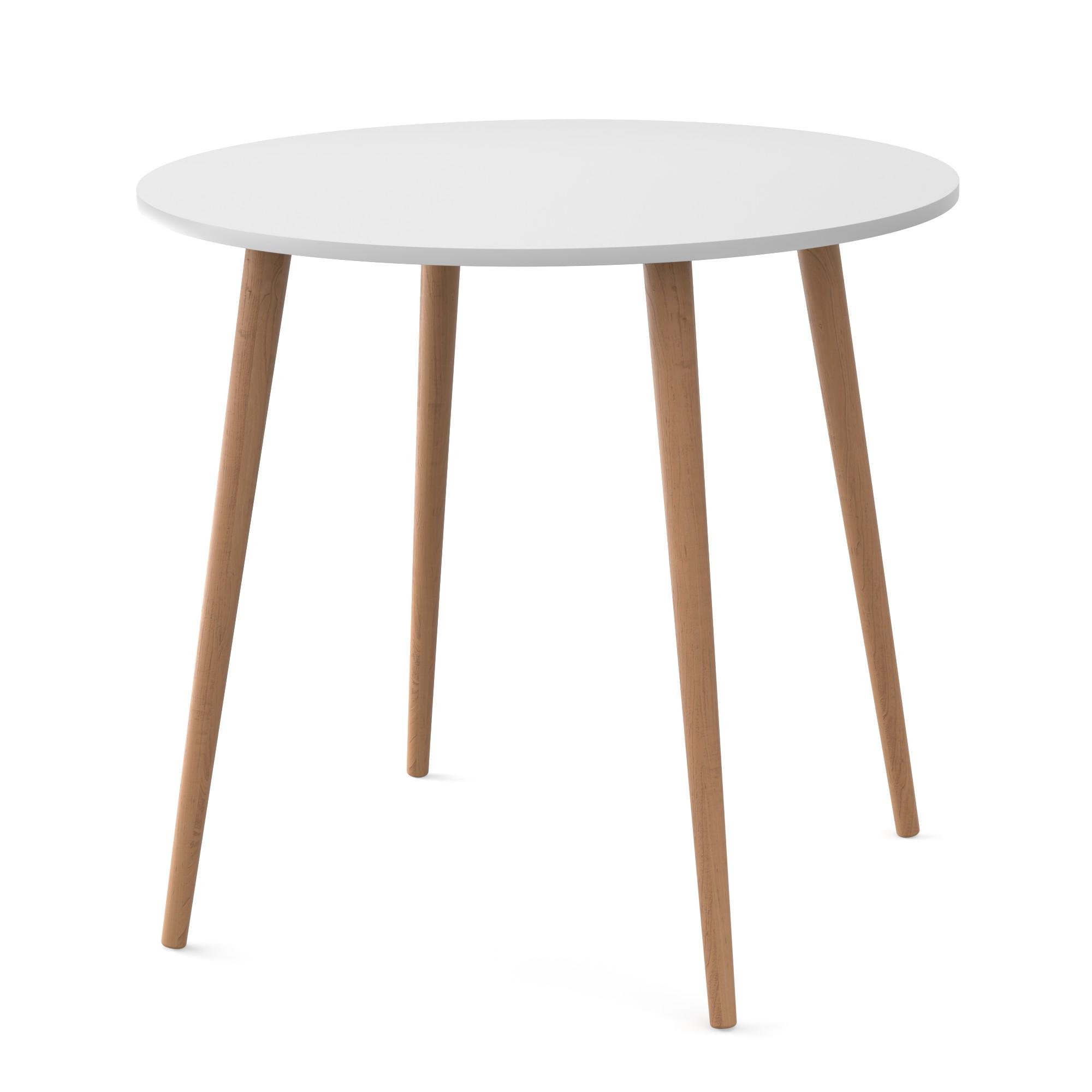 Стол круглый Неман СЭТ-4 Белый/Лак (558970)