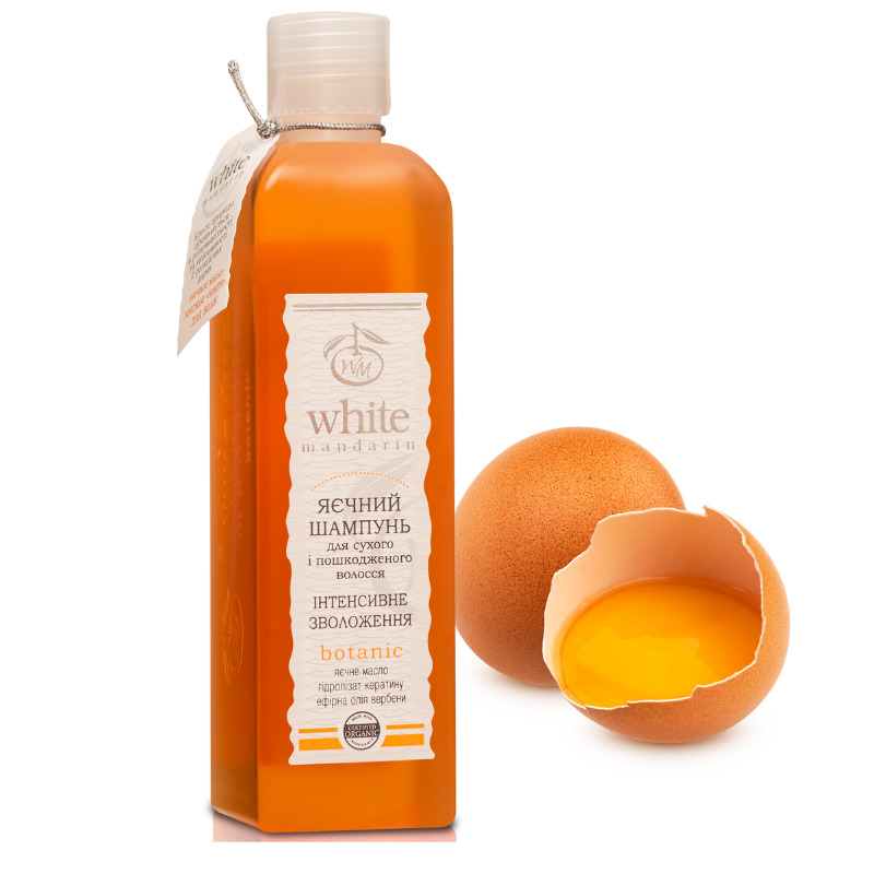 Шампунь для сухих и ослабленных волос натуральный White Mandarin серия Яичная 250 мл (99100168101)