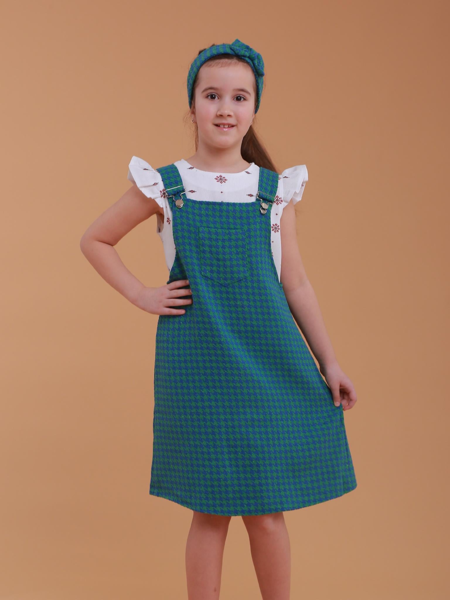 Сарафан ТМ Ластівка 22_8022 110-116 см Зеленый Сарафан ТМ Ластівка 22_8022 110-116 см Зеленый