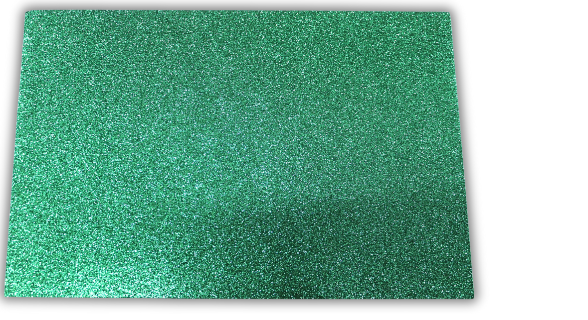 Фоамиран блестящий/глитерный неклеевой 2 мм/20х30 см Изумрудный