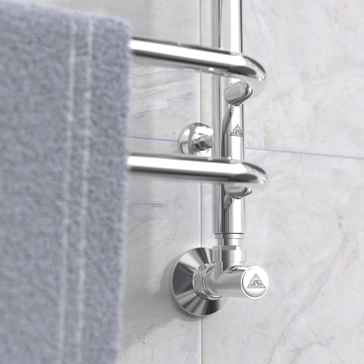 Полотенцесушитель водяной Laris Стандарт П9 900x500 мм вертикальный Хром (AKV-71207064) - фото 5 Полотенцесушитель водяной Laris Стандарт П9 900x500 мм вертикальный Хром (AKV-71207064) - фото 5