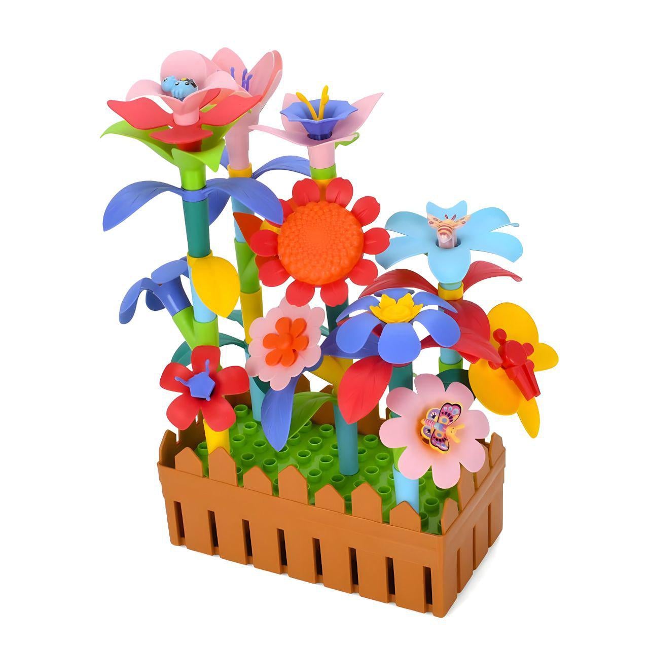 Конструктор Цветочный сад 9036 Клумба с насекомыми 132 детали в коробке 32,5х27,5х10,5 см Коричневый Конструктор Цветочный сад 9036 Клумба с насекомыми 132 детали в коробке 32,5х27,5х10,5 см Коричневый