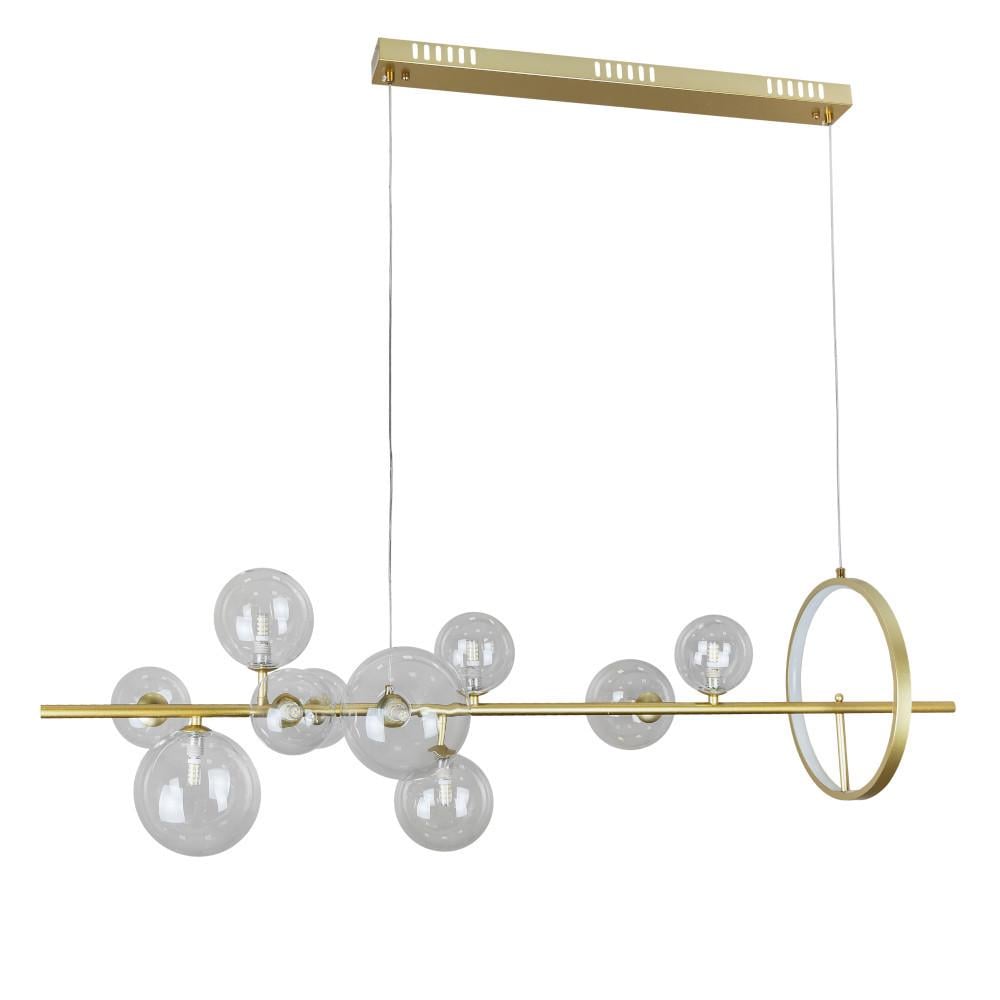 Люстра молекулы Levistella 918LP267-10 GD+CL Молекула на 10 плафонов и LED кольца Золотой/Прозрачный (1887936168)