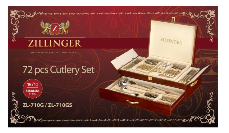 ᐉ Набор столовых приборов Zillinger 72 предмета в подарочной