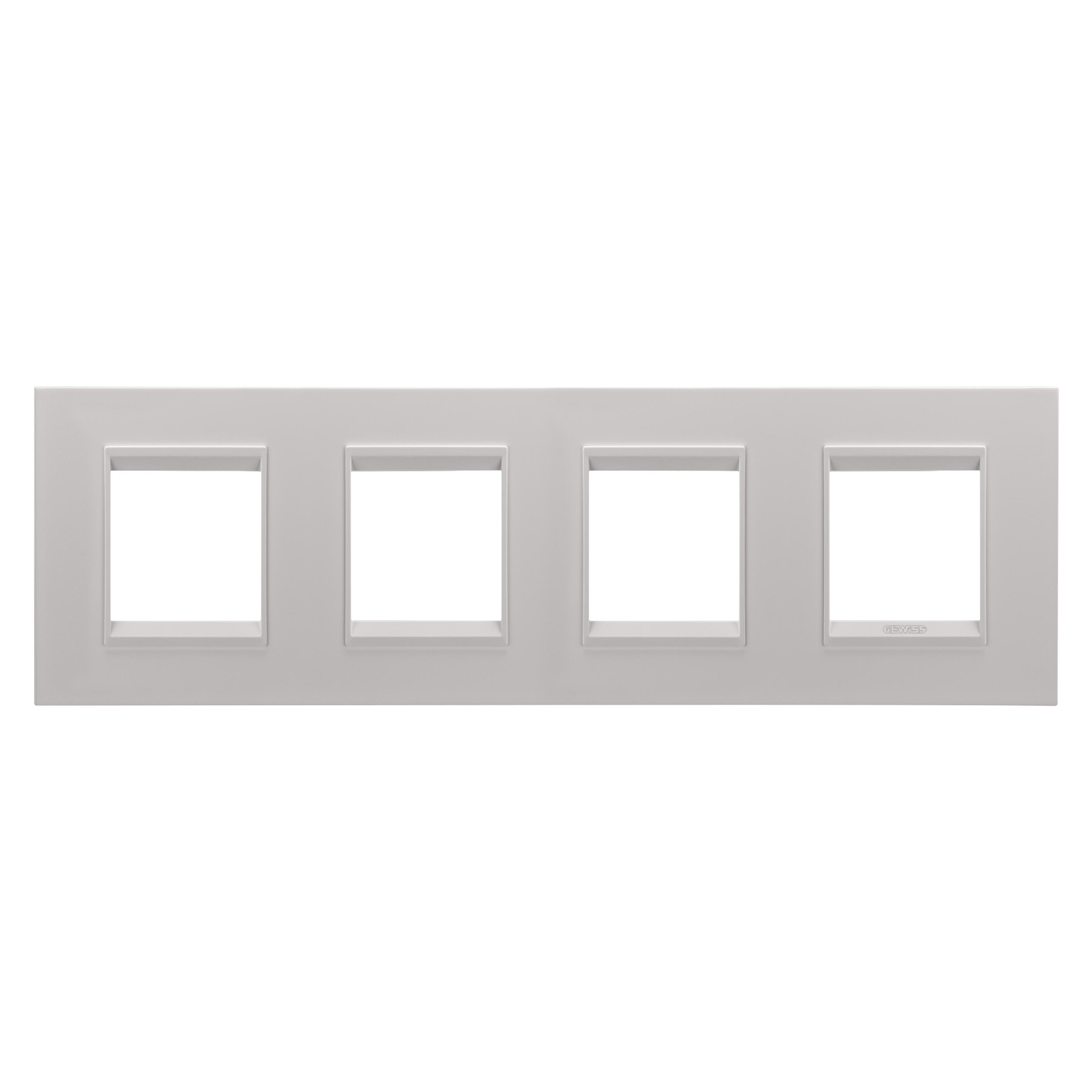 Рамка четырехместная Gewiss Chorusmart LUX горизонтальная металл Бежевый (GW16228XL)