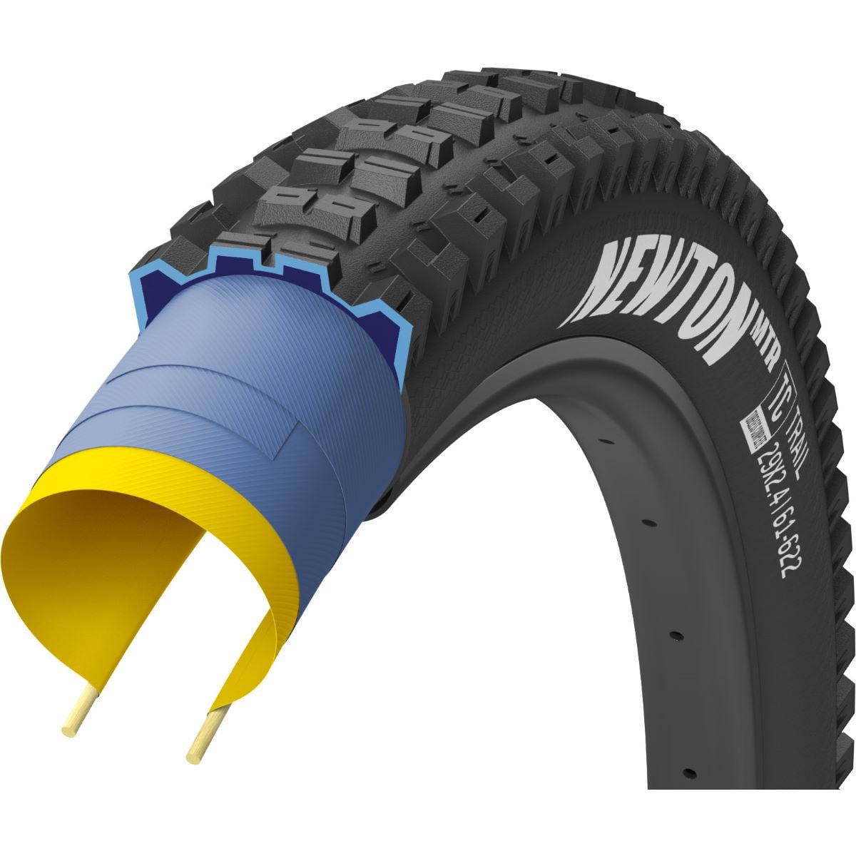 Покрышка велосипедная GoodYear NEWTON MTF tubeless complete folding 29"x2,5"/64-622 Black (TIR-55-27)