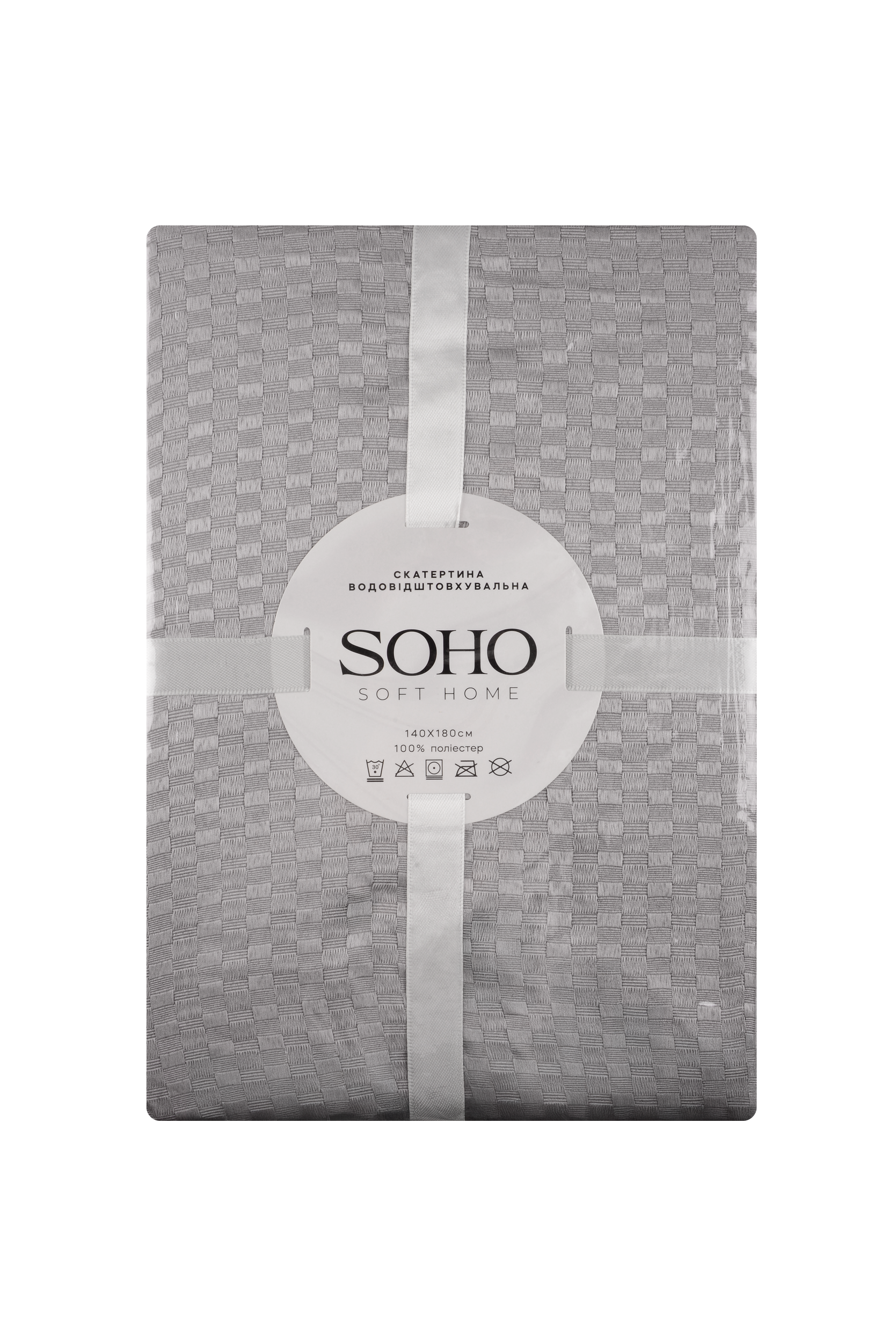 Скатерть водоотталкивающая SOHO Figures Silver 140х180 см (04-TC-1548-1)