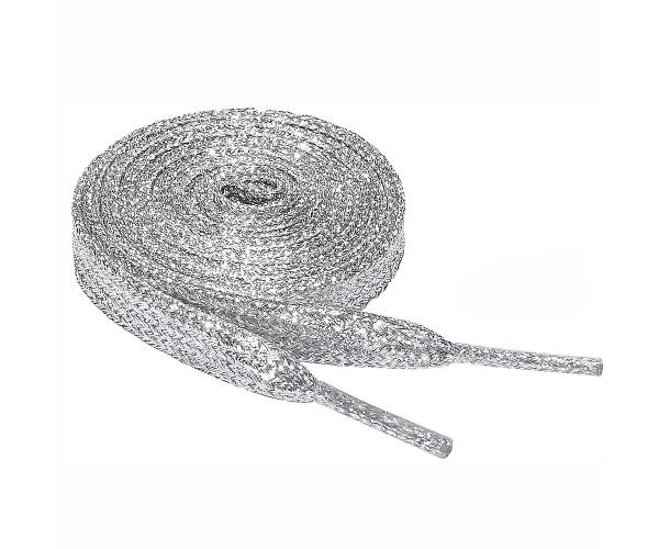 Шнурки перламутрові блискучі для взуття 1 м Срібний - фото 2 Шнурки перламутрові блискучі для взуття 1 м Срібний - фото 2