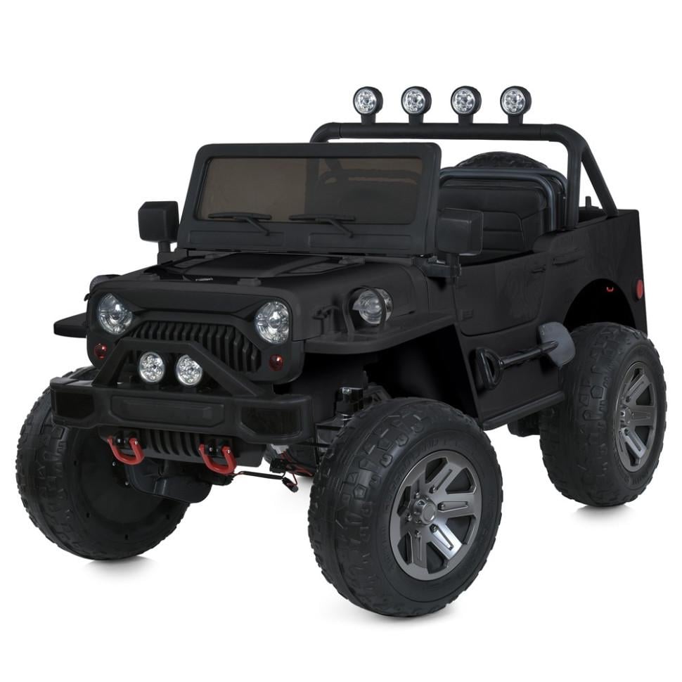 Детский электромобиль Bambi джип 4WD 60 кг с пультом Черный (DE-169-E-550)