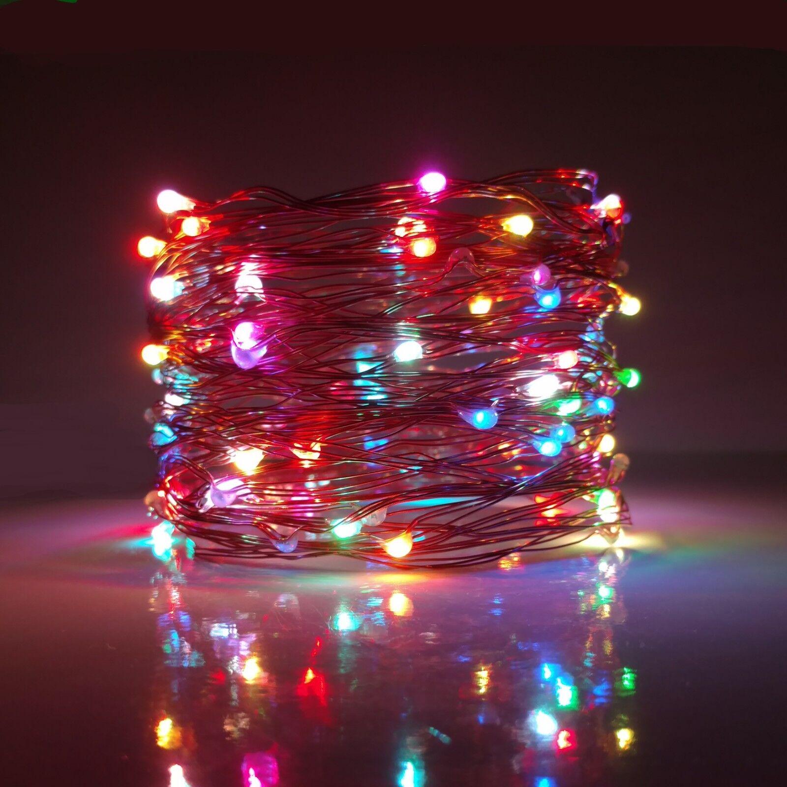 Гирлянда Xmas Капля росы 30L от батареек/USB медная проволока 3 м Разноцветный (585025)