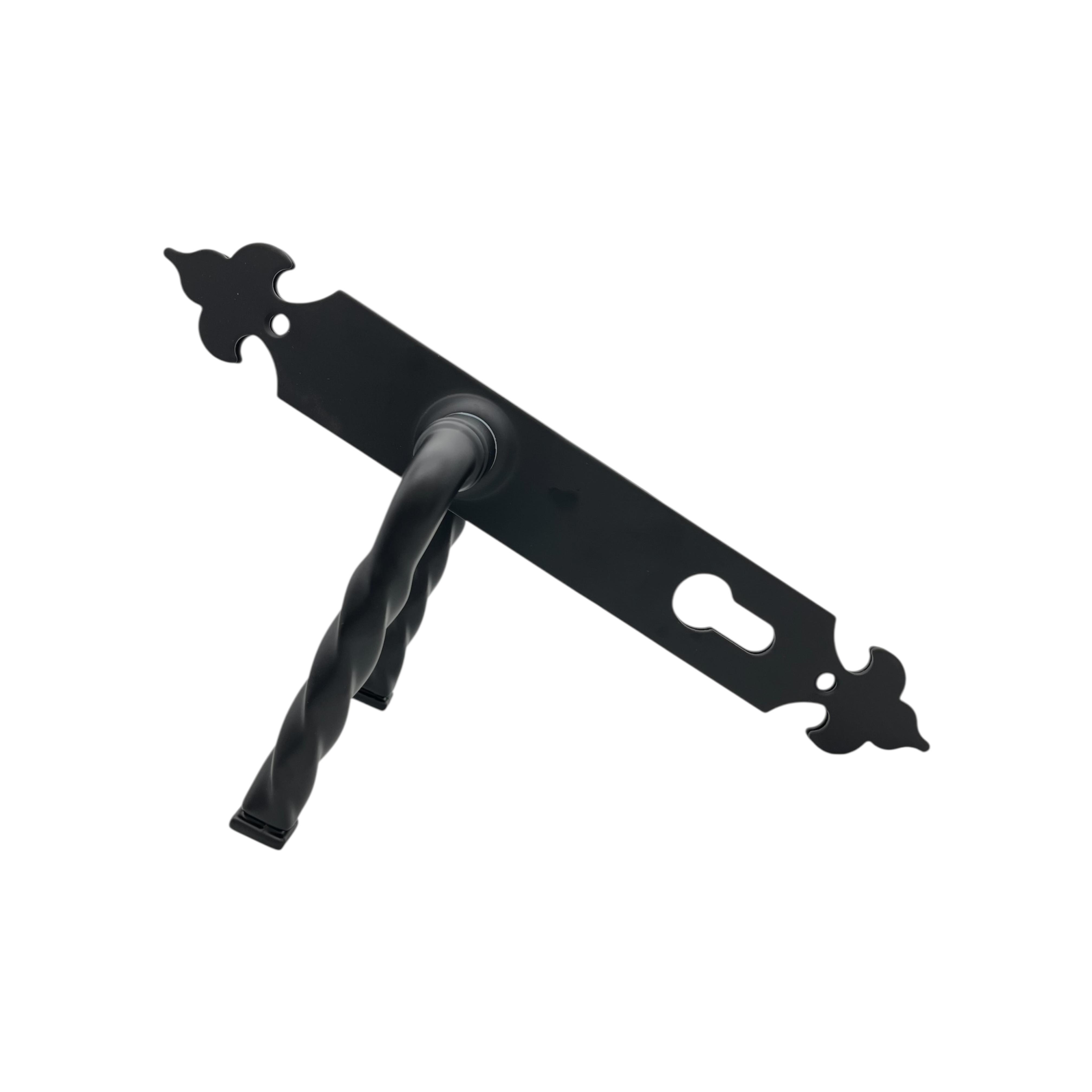 Ручка на планке для дверей и ворот калитки Imperial под ковку Черный