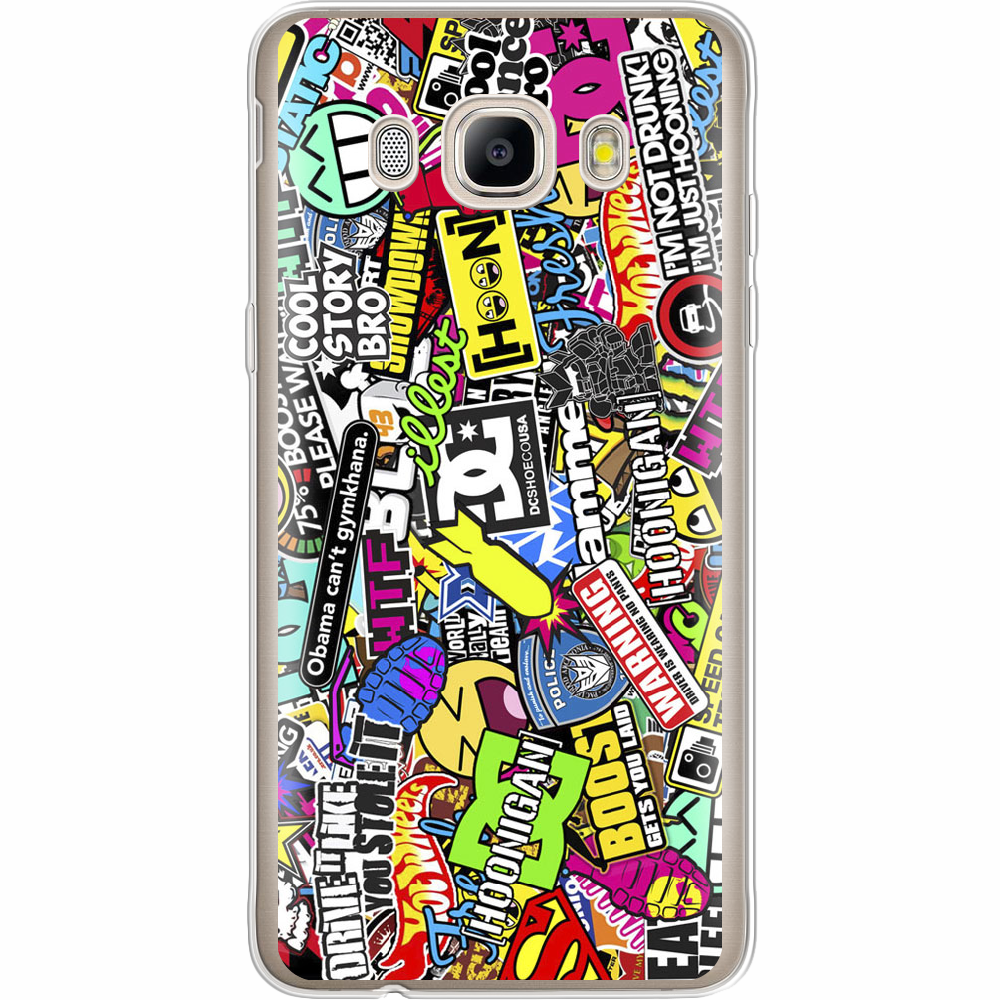 Чехол BoxFace Samsung J510 Galaxy J5 2016 Multicolored Inscriptions Прозрачный силикон (25137-up880-25137)