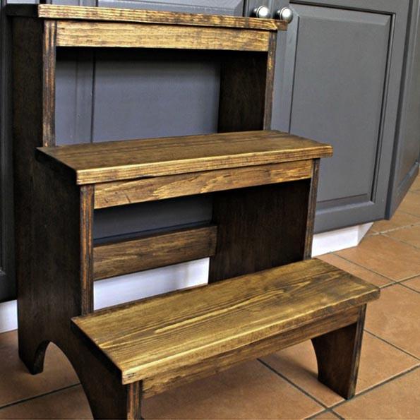 Скамейка-ступенька из дерева Милк Мускат (ССТ-007207)