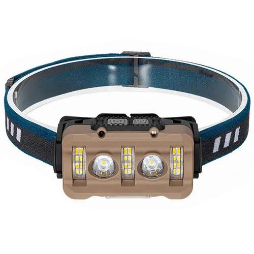 Фонарь налобный аккумуляторный W-6112A-2XPE-12SMD (592565)