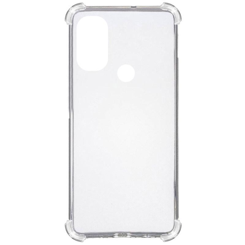 Противоударный TPU чехол GETMAN Ease logo усиленные углы для Motorola Moto E40 / E30 Бесцветный (Прозрачный)