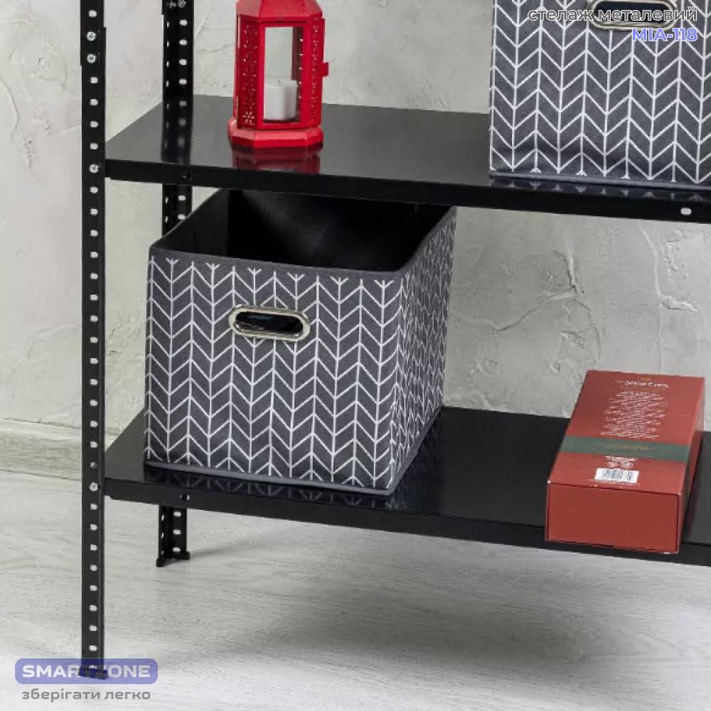 Стеллаж металлический на 5 полок 170х75х30 см Черный (МИА-118) - фото 6