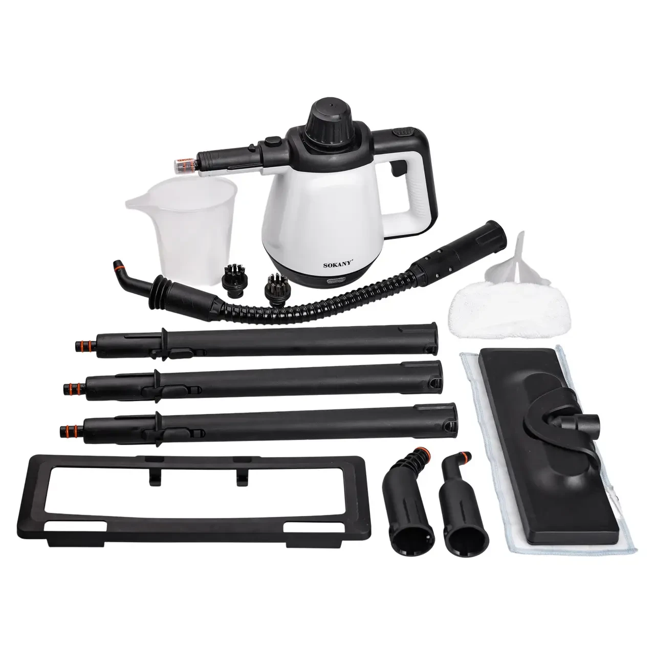 Пароочиститель Sokany SK-11047 ручной с набором насадок Белый (27968900) - фото 2