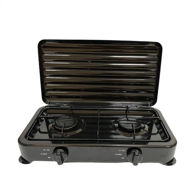 Плита газовая Rainberg RB-2229 на 2 конфорки с поворотными переключателями Черный (25442962)