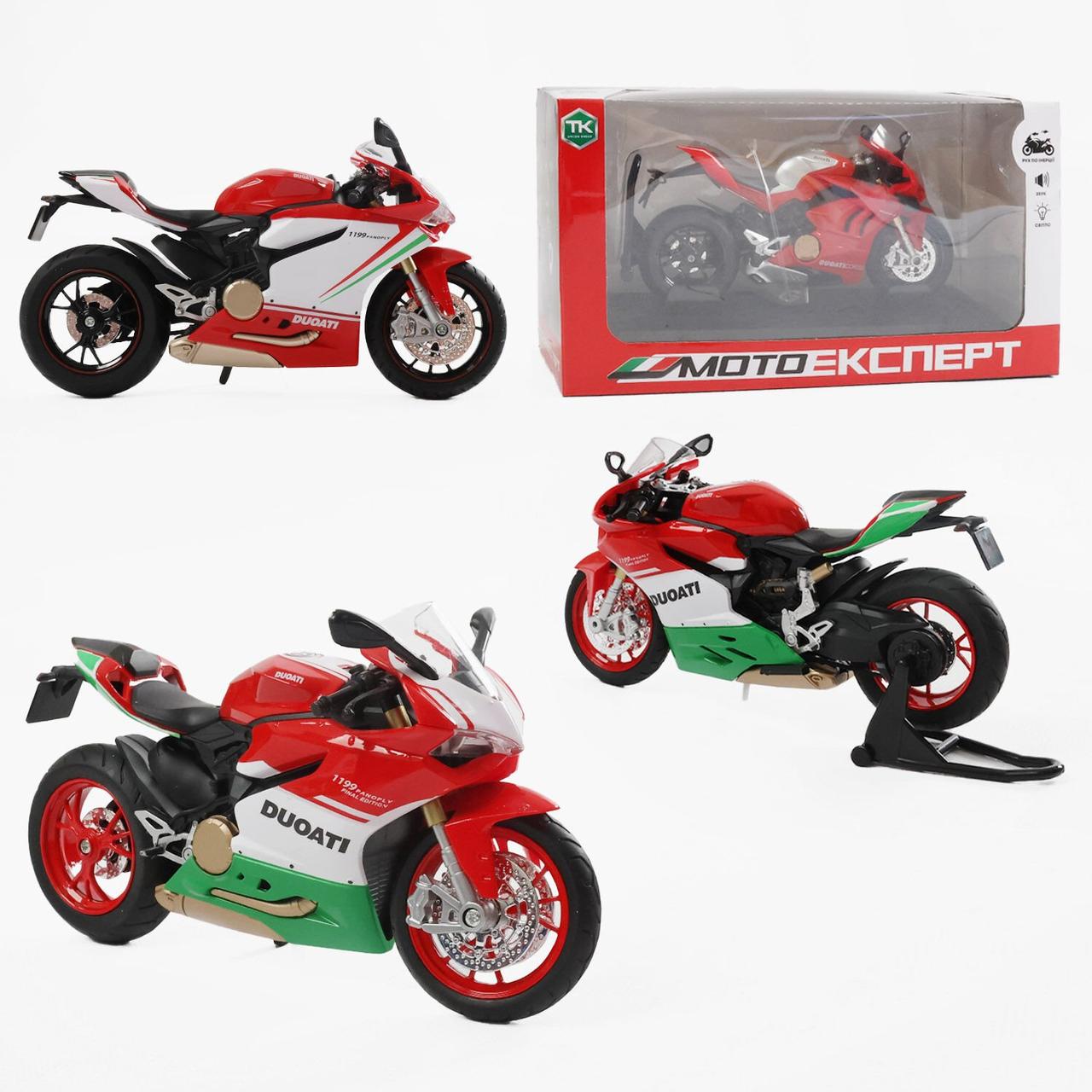 Мотоцикл TK Group Ducati 1199 Panigale 1:12 з металу з пластиком (2657882115) - фото 6 Мотоцикл TK Group Ducati 1199 Panigale 1:12 з металу з пластиком (2657882115) - фото 6