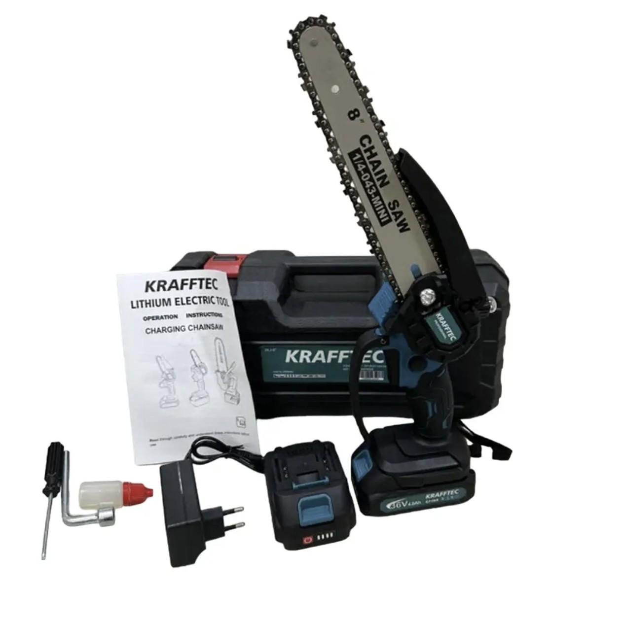 Пила акумуляторна Krafftec 36V 4 Ah 1000 Вт 2 х АКБ (30477274) Пила акумуляторна Krafftec 36V 4 Ah 1000 Вт 2 х АКБ (30477274)