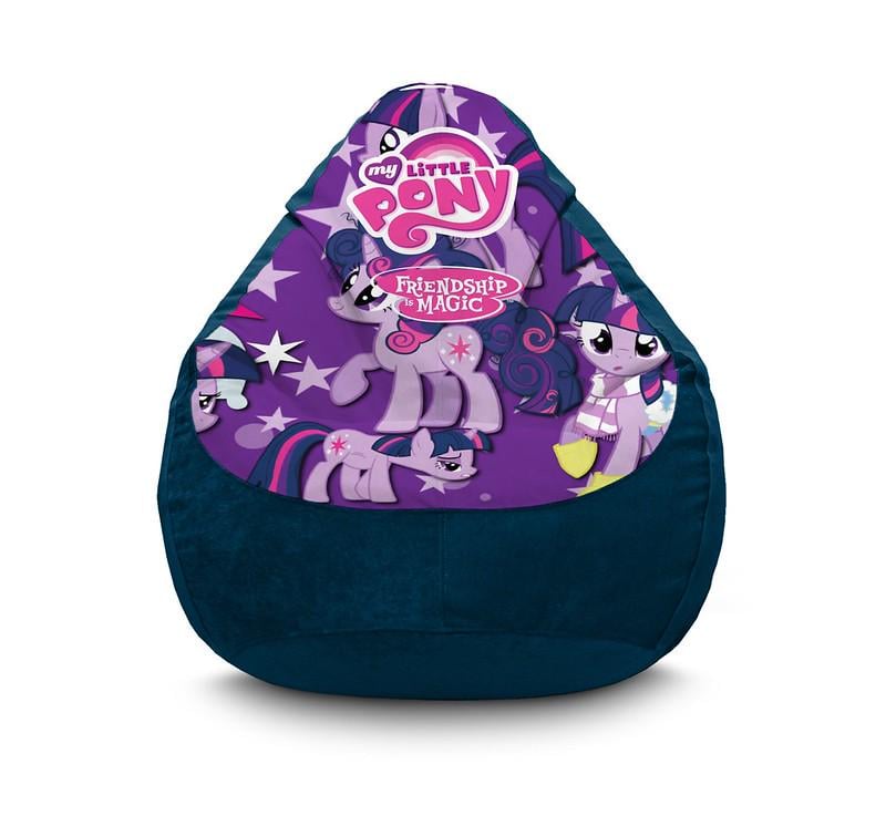 Крісло мішок My Little Pony Twilight Sparkle and star Флок XXL 90х125 см Синій