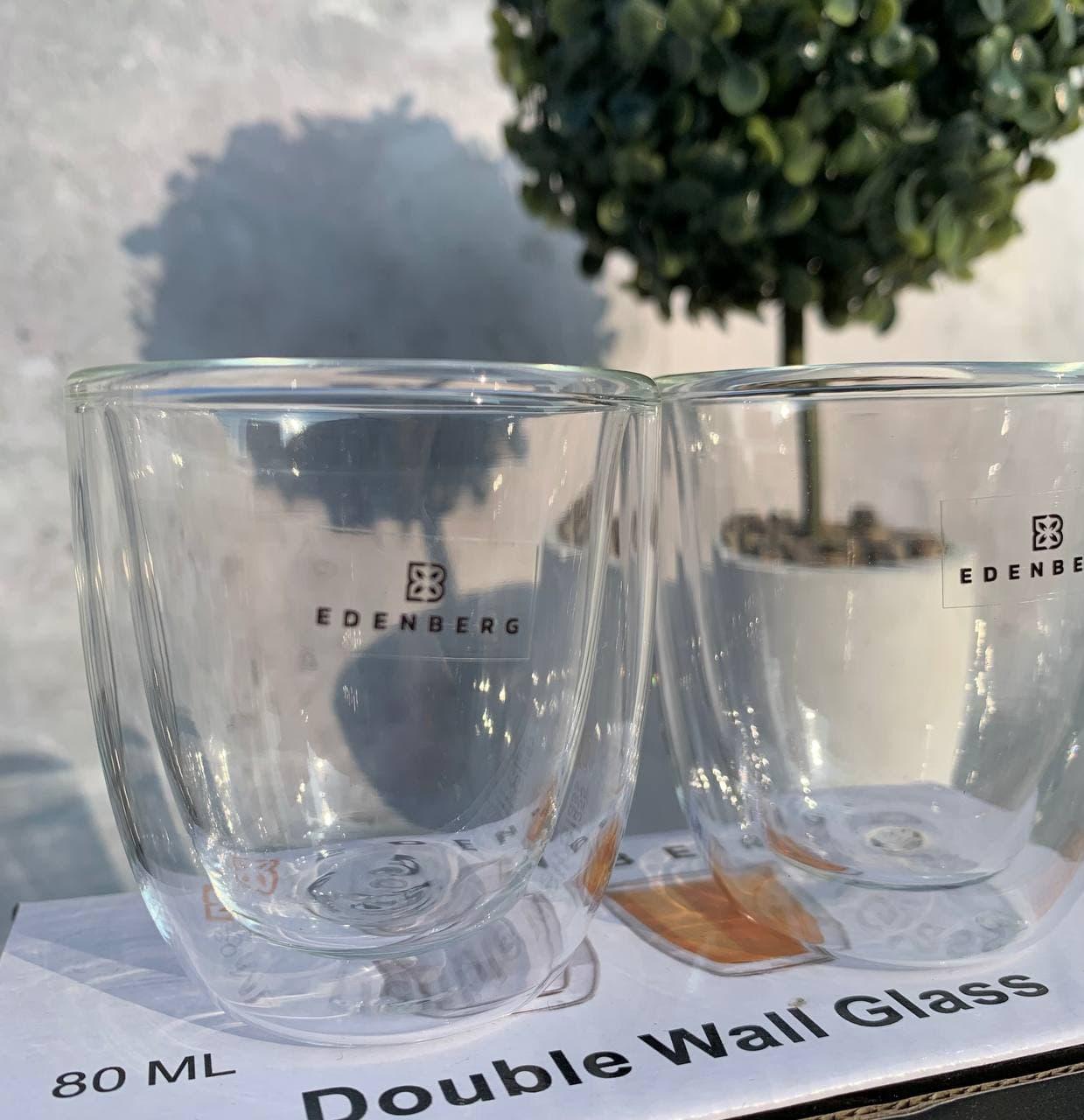 Набір склянок Edenberg із подвійними стінками 2 шт. 80 мл (EB-19511) - фото 1