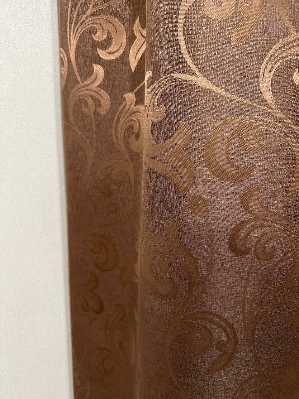 Штори Toscana жаккардові 1,5х2,7 м 2 шт. Шоколадний - фото 10 Штори Toscana жаккардові 1,5х2,7 м 2 шт. Шоколадний - фото 10