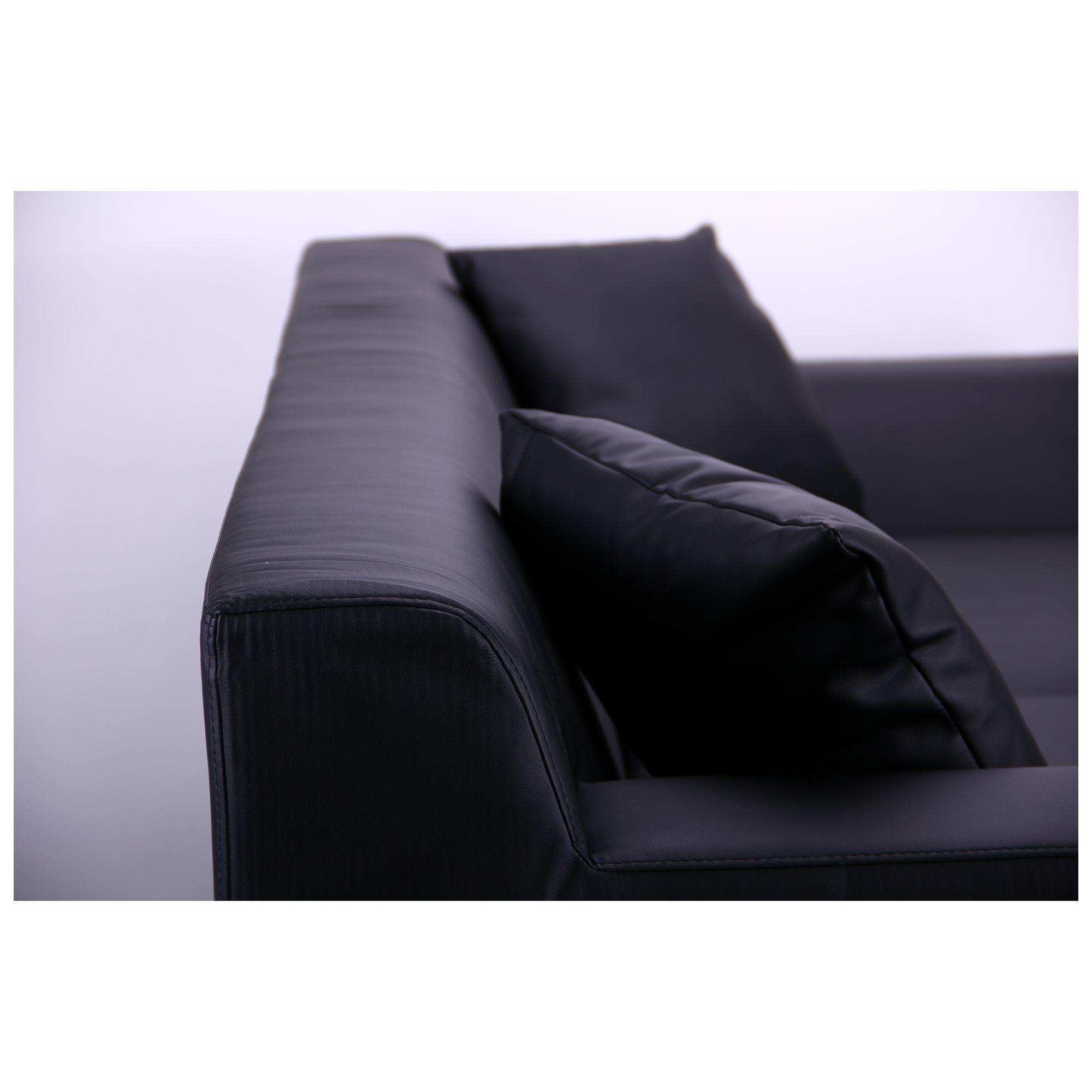 Диван AMF Токіо в офіс/квартиру 780х2100х910 Неаполь шкірозамінник Чорний - фото 8 Диван AMF Токіо в офіс/квартиру 780х2100х910 Неаполь шкірозамінник Чорний - фото 8