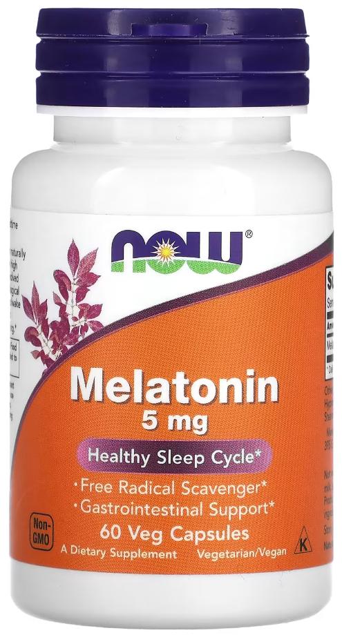Добавка Мелатонин Now Foods Melatonin 5 мг 60 капсулул