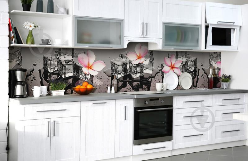 Скинали на кухню Zatarga «Тающий лёд» 650х2500 мм виниловая 3Д наклейка кухонный фартук самоклеящаяся