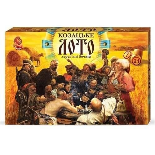 Настільна гра настільна Danko Toys Козацьке лото у коробці дерев'яні бочонки українською (DT G48)
